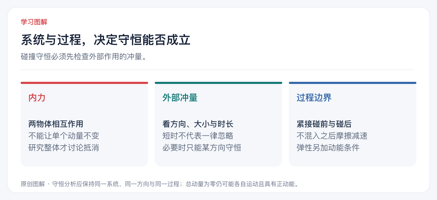系统与过程,决定守恒能否成立