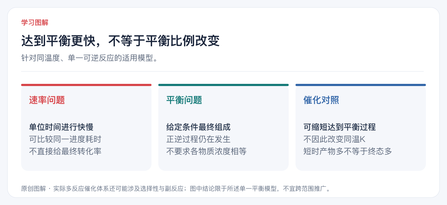达到平衡更快,不等于平衡比例改变