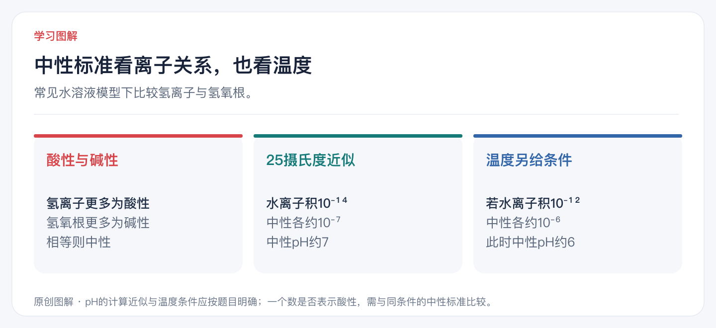 中性标准看离子关系,也看温度
