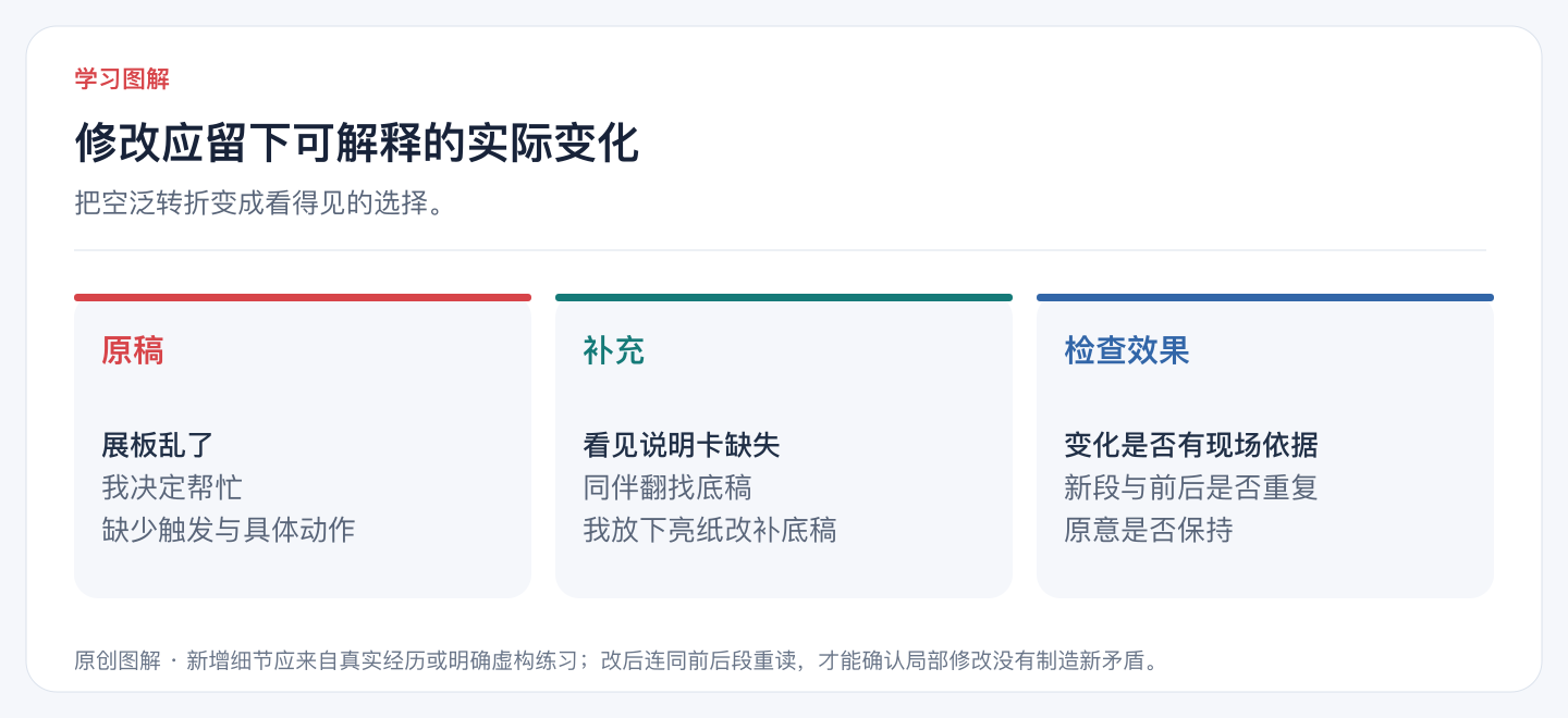 修改应留下可解释的实际变化