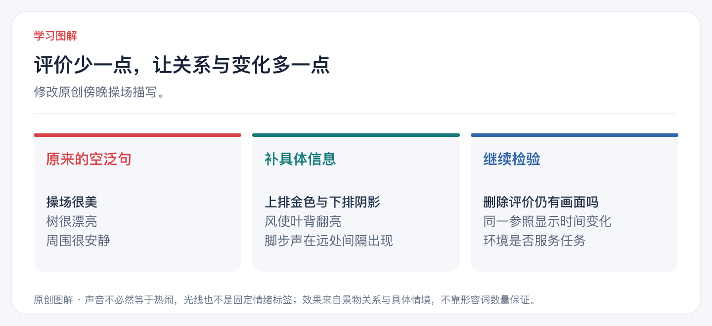 评价少一点,让关系与变化多一点