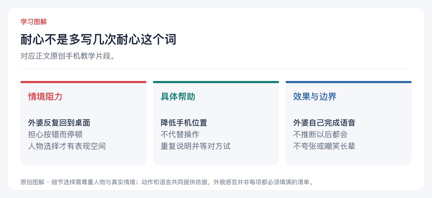 耐心不是多写几次耐心这个词