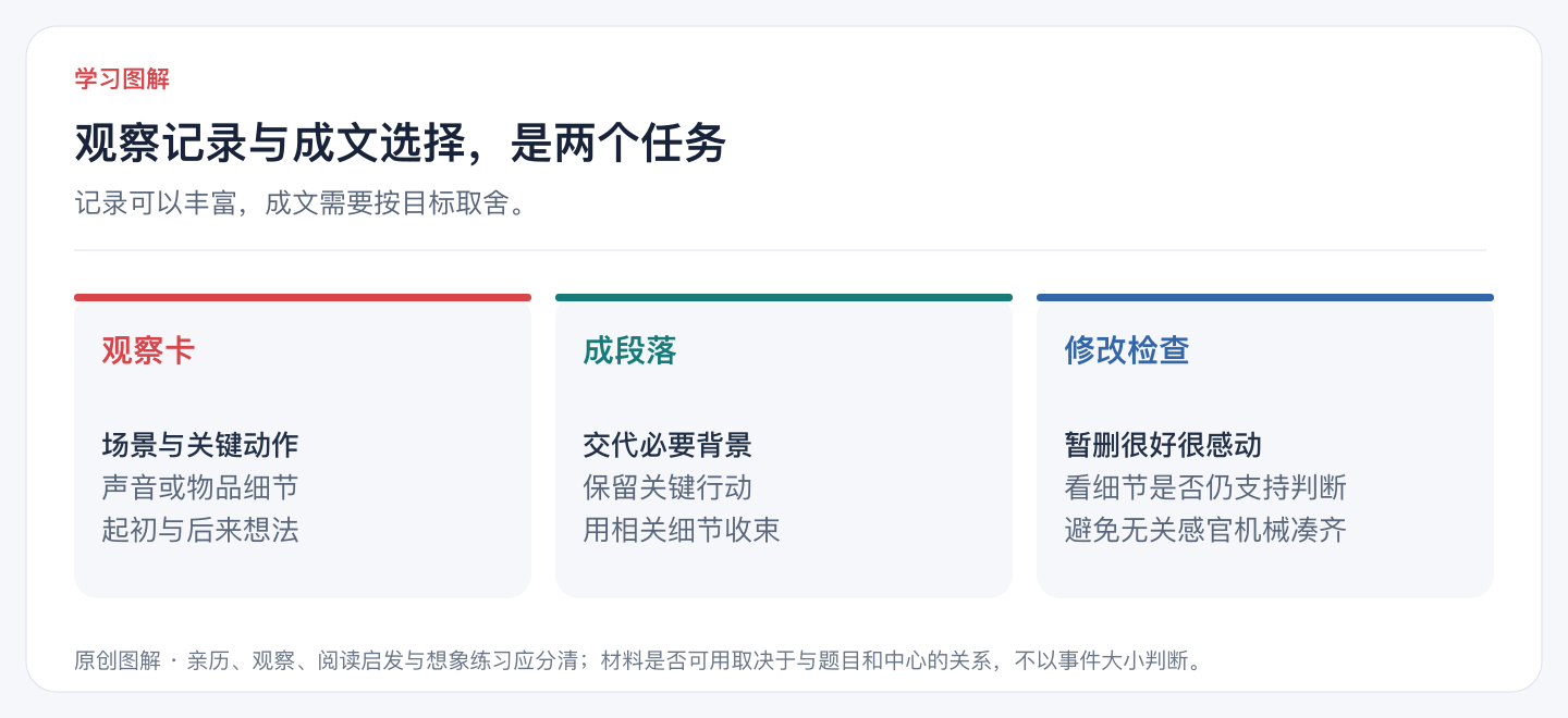 观察记录与成文选择，是两个任务