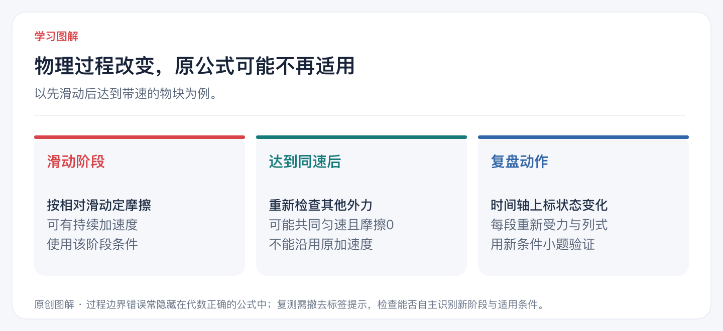 物理过程改变,原公式可能不再适用
